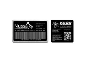 Custom Perma-Black™ Aluminum Labels: Adhesive Backing