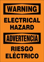 Bilingual OSHA Safety Sign: Electrical Hazard