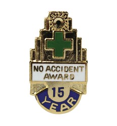 Safety Recognition Pins: No Accident Award