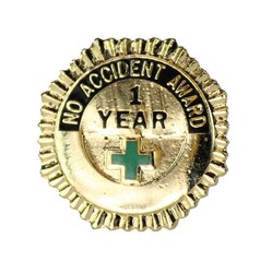 Safety Recogniton Pin: No Accident Award - 1 Year