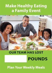 WorkHealthy™ Digi-Day® Magnetic Faces: Make Healthy Eating A Family Event - Our Team Has Lost _ Pounds - Plan Your Weekly Meals