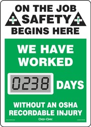 Mini Digi-Day® Electronic Scoreboards: We Have Worked _ Days Without An OSHA Recordable Injury