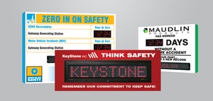 Custom Digi-Day® 3 Moving Message Scoreboard Signs