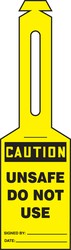 Loop 'n Strap™ OSHA Caution Safety Tag: Unsafe - Do Not Use