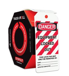 OSHA Danger Tags By-The-Roll: Equipment Locked Out