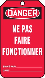 Safety Tags - French