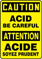 BILINGUAL SAFETY SIGN - FRENCH