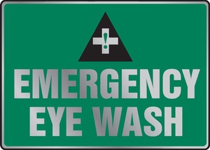 Stainless Steel Sign: Emergency Eye Wash