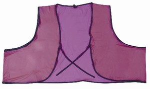 Safety vest, .10 mm single-ply PVC w/ tie closure
