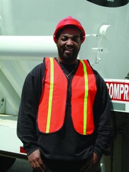 Safety vest, polyester mesh w/ hook-&-loop closure & 3/4" lime stripes