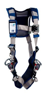 Positioning harness w/ back & side D-rings & triple-lock revolving torso buckle