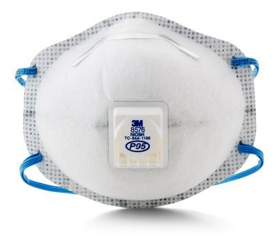 Aluminum smelting, Paper processing, Brewing operations, Glass etching, Chemical processing. Nuisance level acid gas relief*, 3M™ Cool Flow Valve™, braided head strap, M-noseclip.
