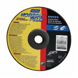 Norton® NorZon Plus® 66252843326 Depressed Center Wheel, 4-1/2 in Dia x 1/4 in THK, 5/8-11, 20 Grit