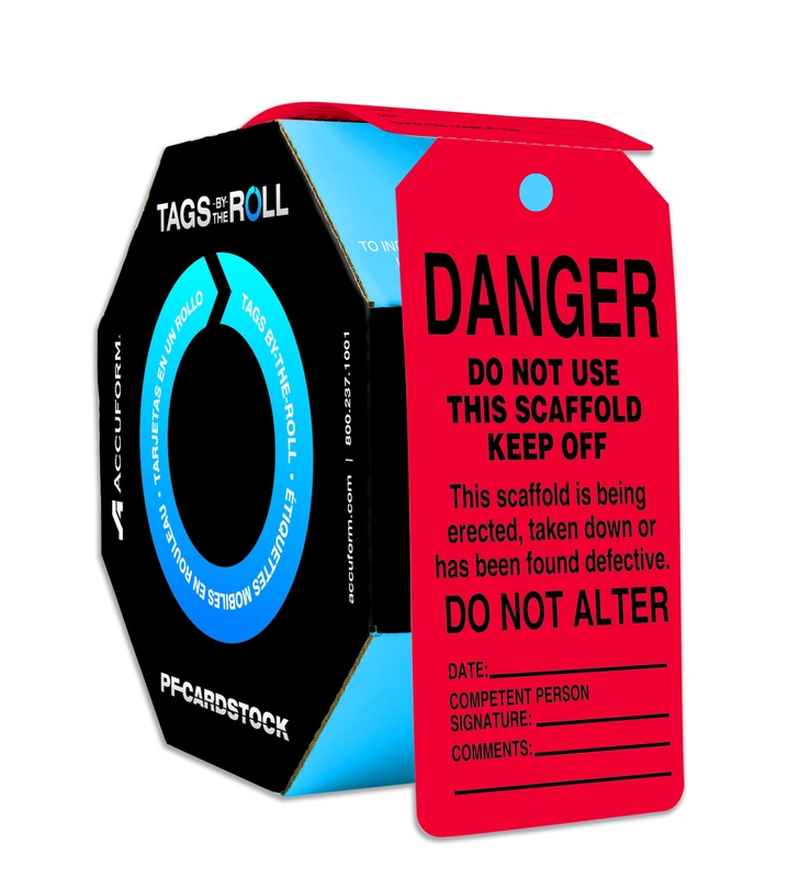 Danger Tags By-The-Roll: Do Not Use This Scaffold Keep Off