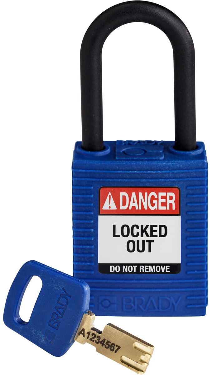 1 1/2" Plastic shackle, keyed different