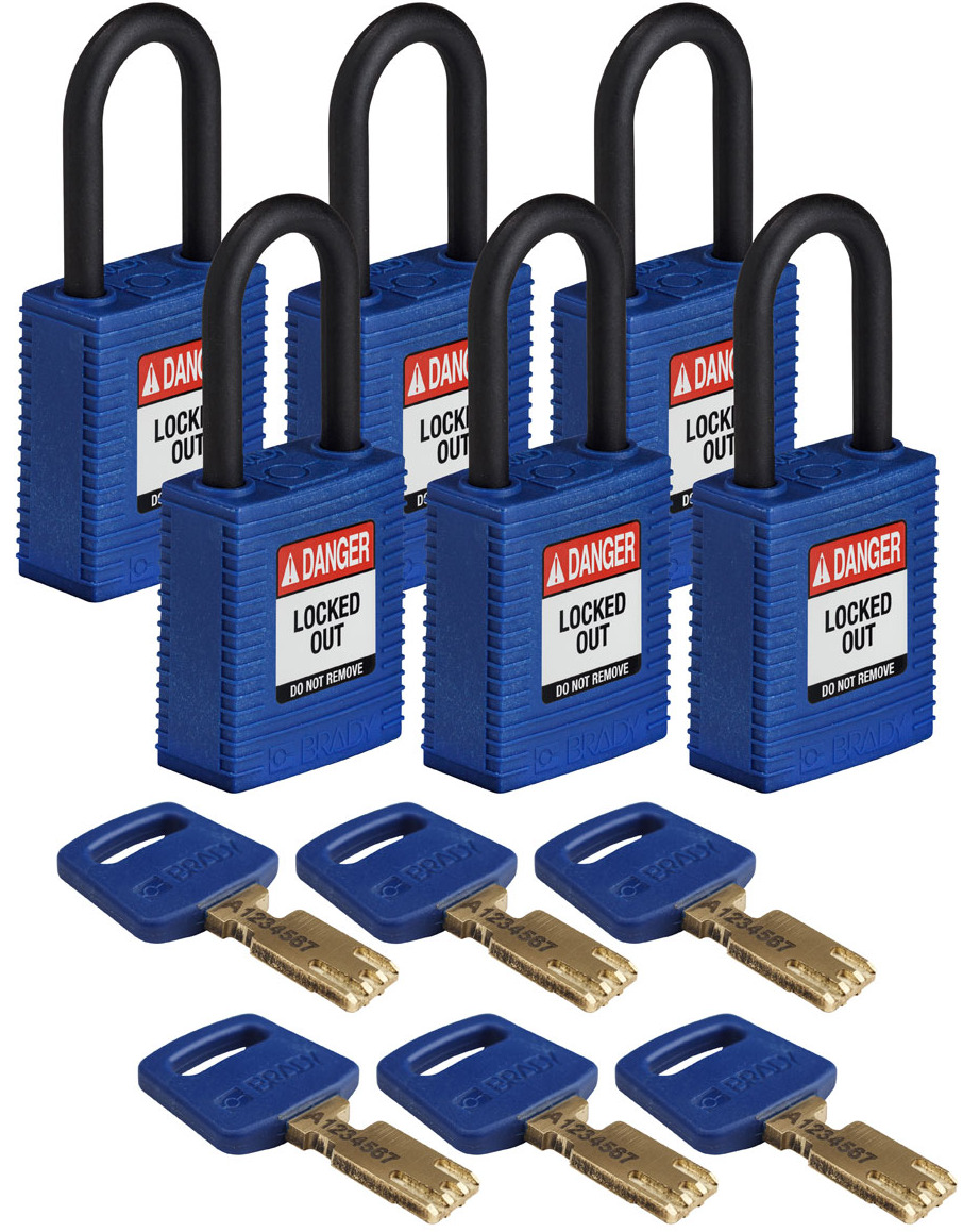 1 1/2" Plastic shackle, keyed different