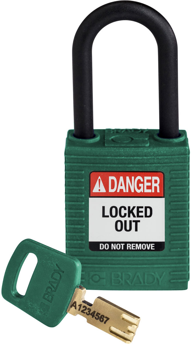 1 1/2" Plastic shackle, keyed different