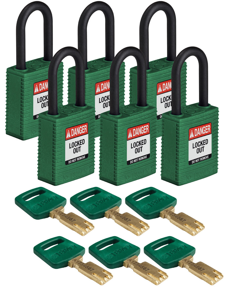 1 1/2" Plastic shackle, keyed different