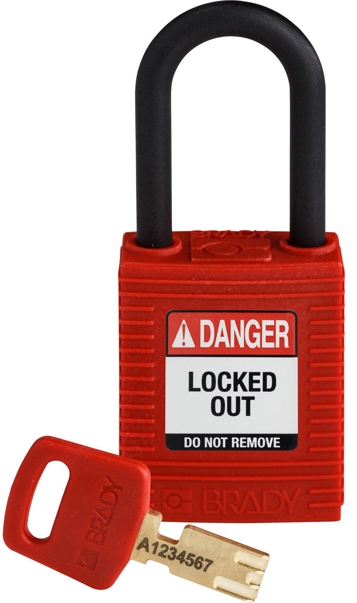 1 1/2" Plastic shackle, keyed different