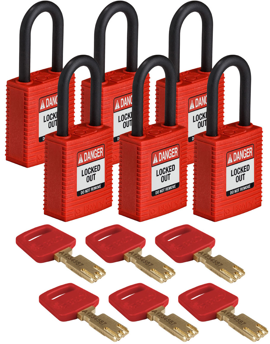 1 1/2" Plastic shackle, keyed different