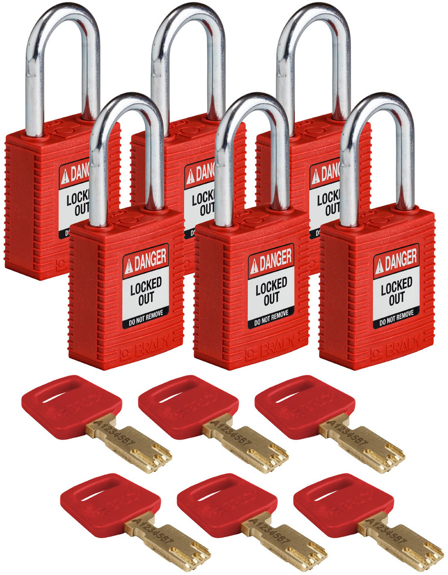 1 1/2" Steel shackle, keyed alike