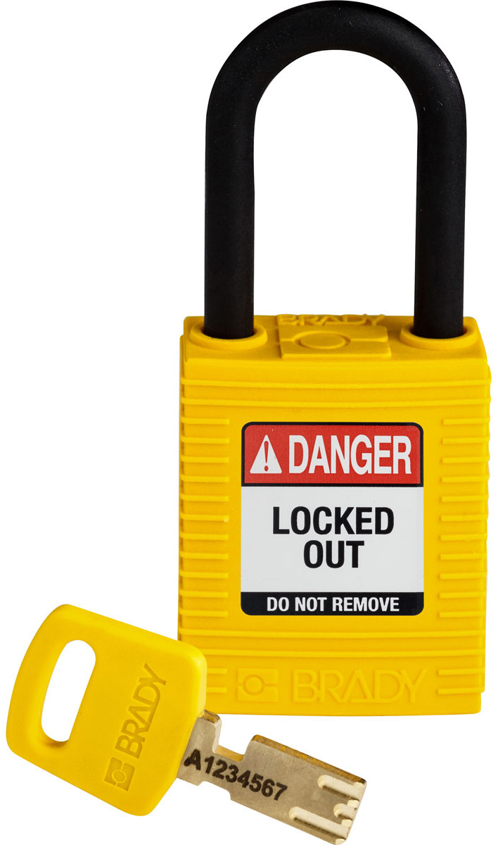 1 1/2" Plastic shackle, keyed different