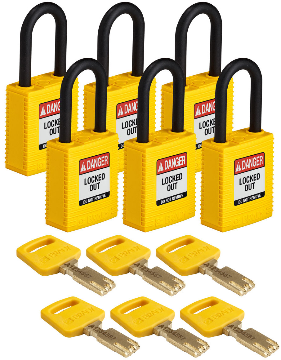 1 1/2" Plastic shackle, keyed different