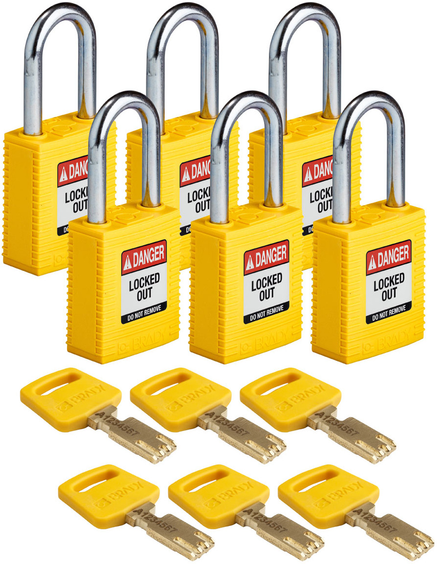 1 1/2" Steel shackle, keyed alike