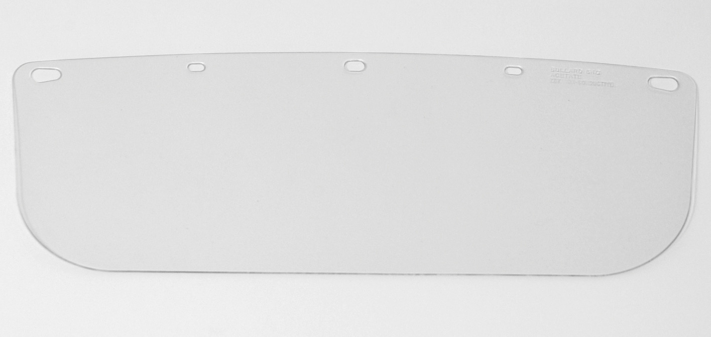 Flat acetate visor, basic impact