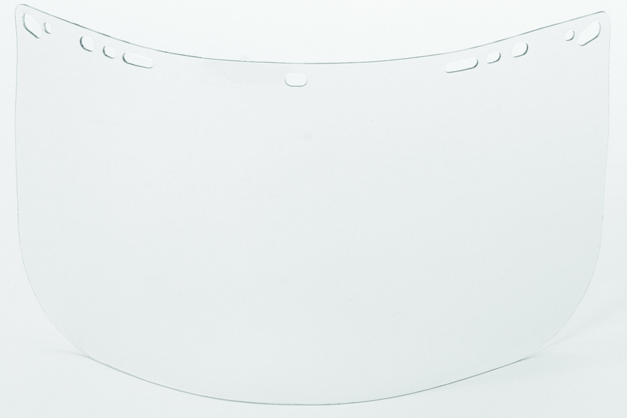 Acetate visor, heat-formed