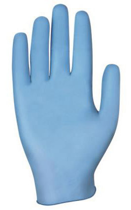 Nitrile disposable gloves, powdered
