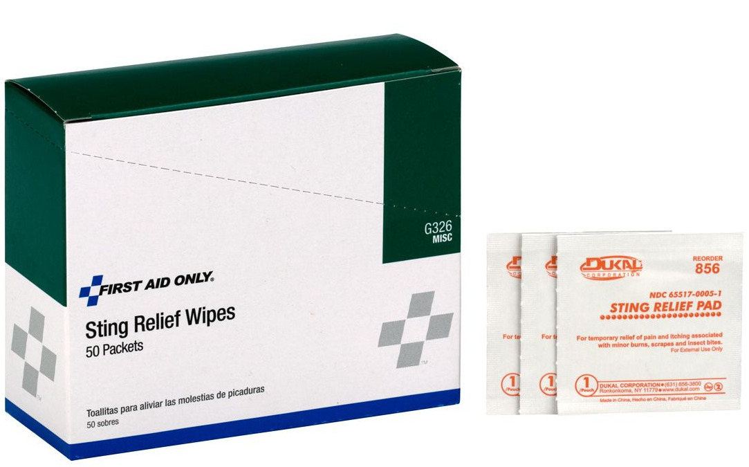 Insect sting-relief pads