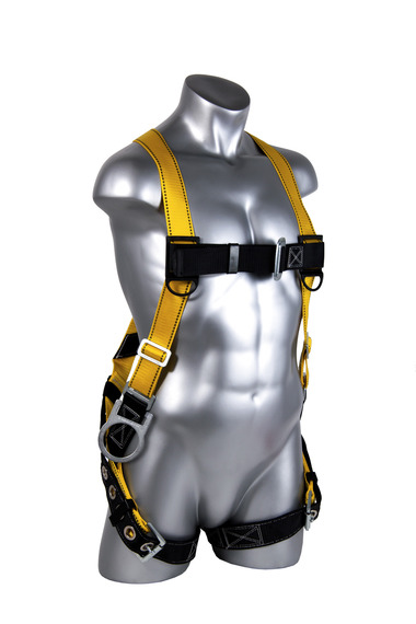 Velocity harness w/ side D-rings, pass-through chest buckles & tongue-buckle legs