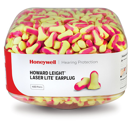 2 Prefilled canisters of 400 pairs of Laser Lite earplugs