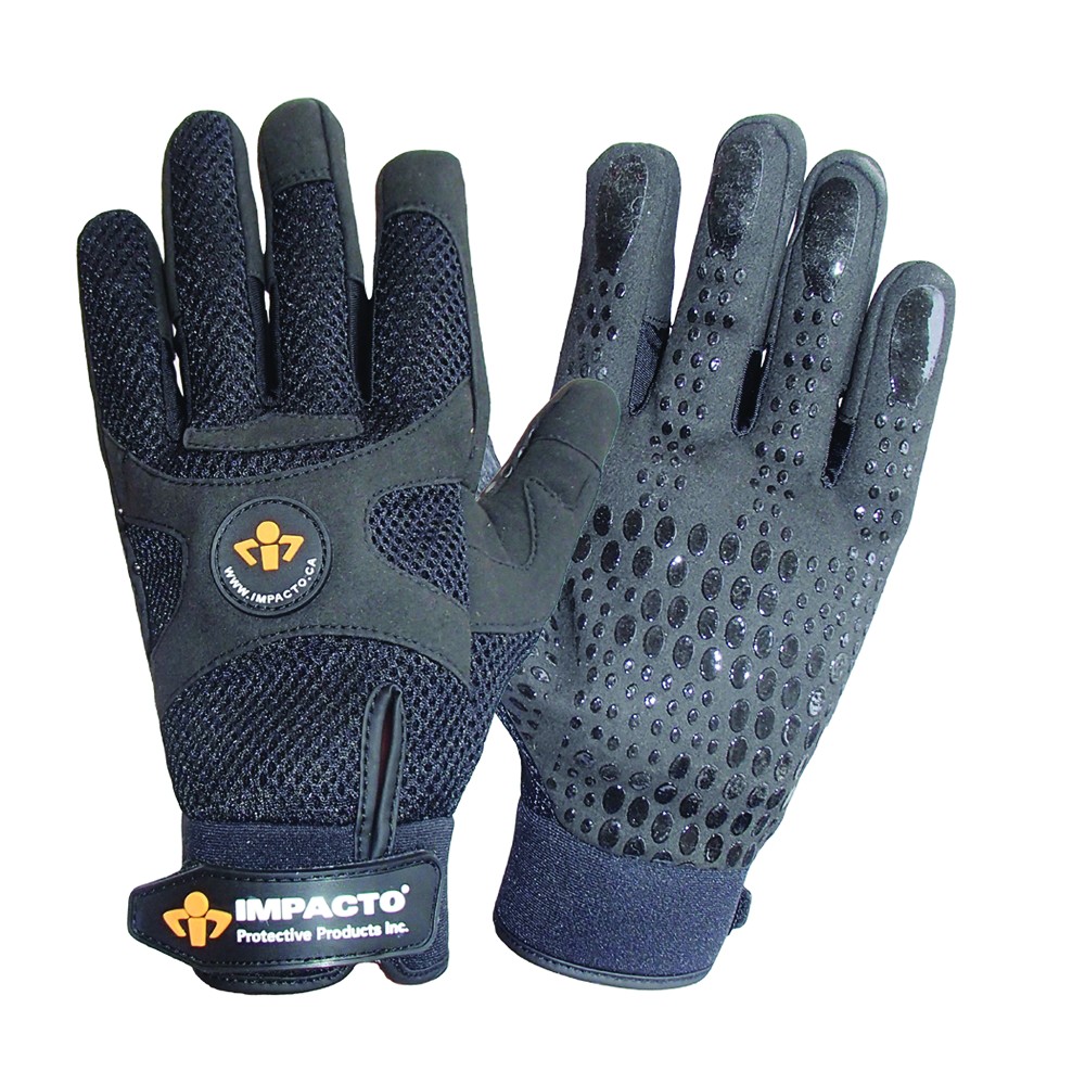 Impacto 503-20S Anti-Vibration Gloves – Size Small, Blue/Yellow, Fingerless, Viscolas Palm, CA Made