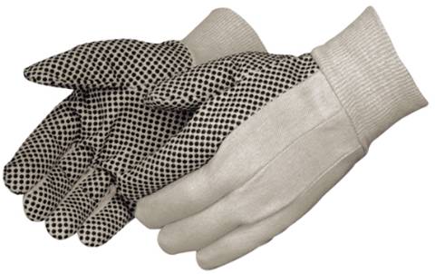 Cotton Canvas Gloves with Dots