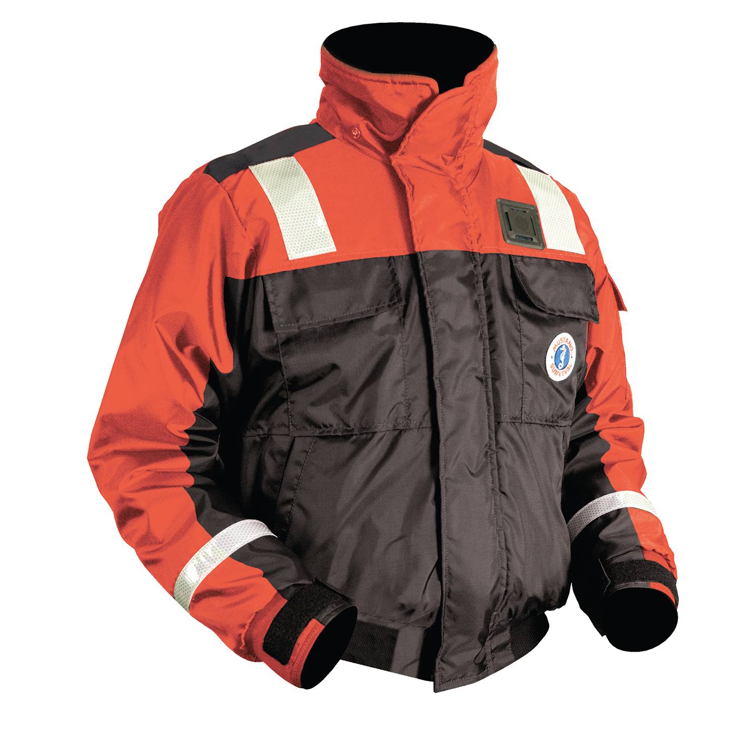 Classic flotation bomber jacket w/ reflective tape