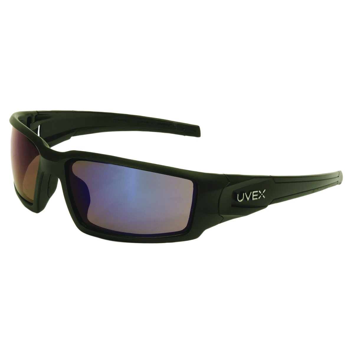 Hypershock blue mirror lens w/ matte black frames
