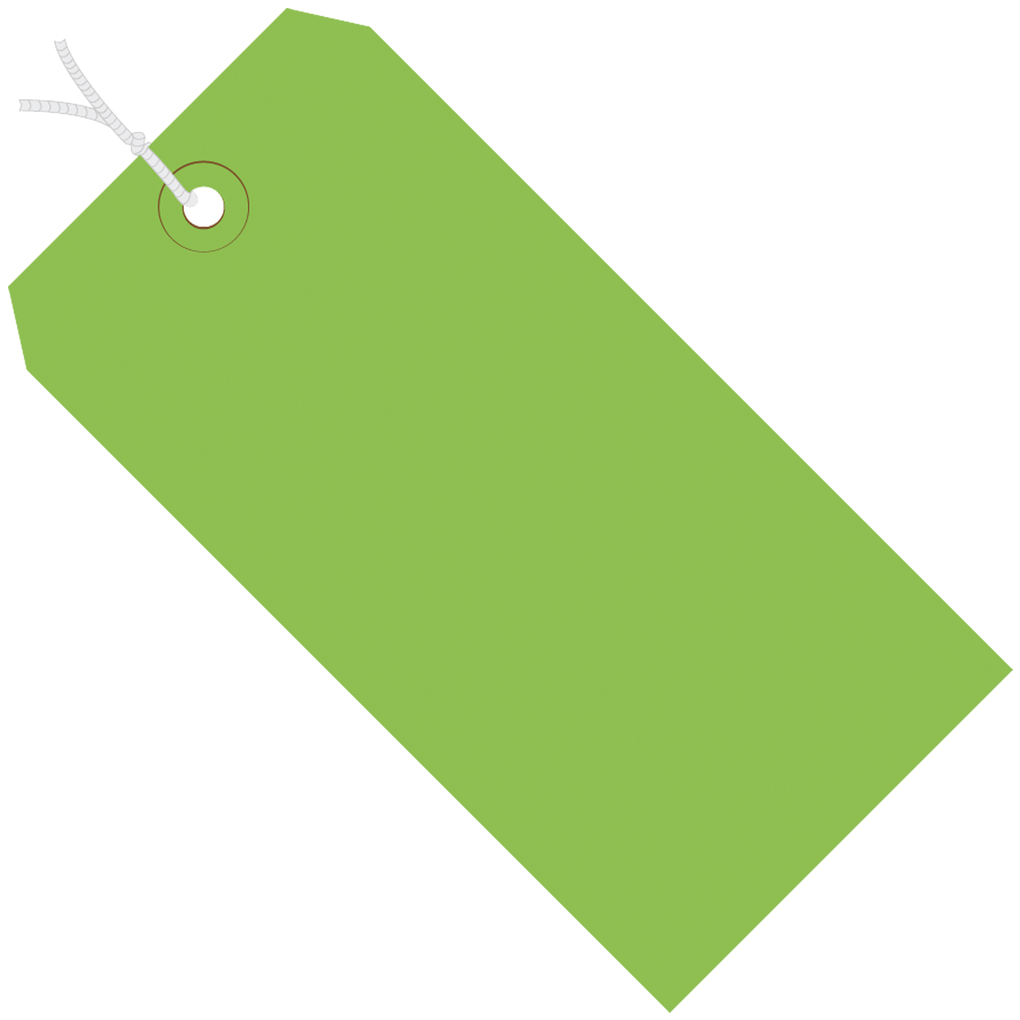 5 1/4 x 2 5/8" Green 13 Pt. Shipping Tags - Pre-Strung