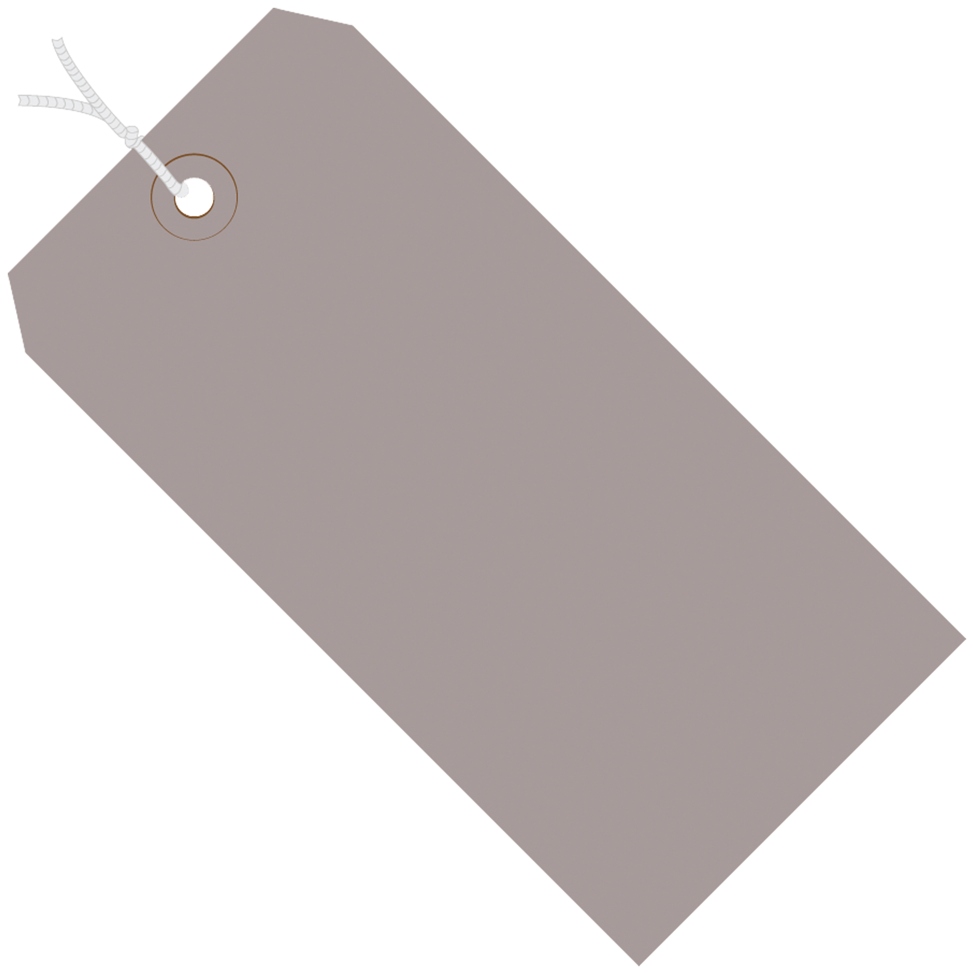 8 x 4" Gray 13 Pt. Shipping Tags - Pre-Strung