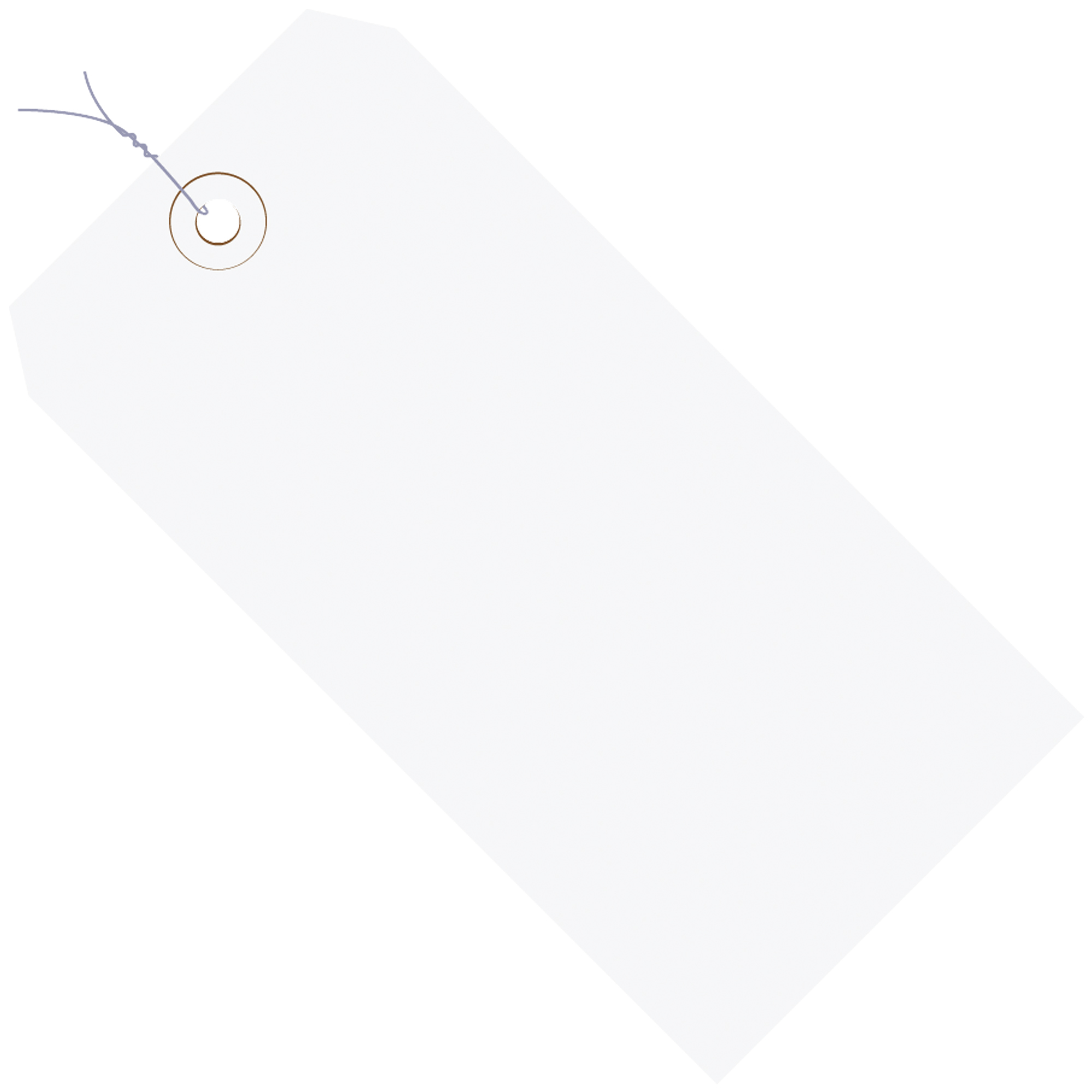 8 x 4" White 13 Pt. Shipping Tags - Pre-Wired