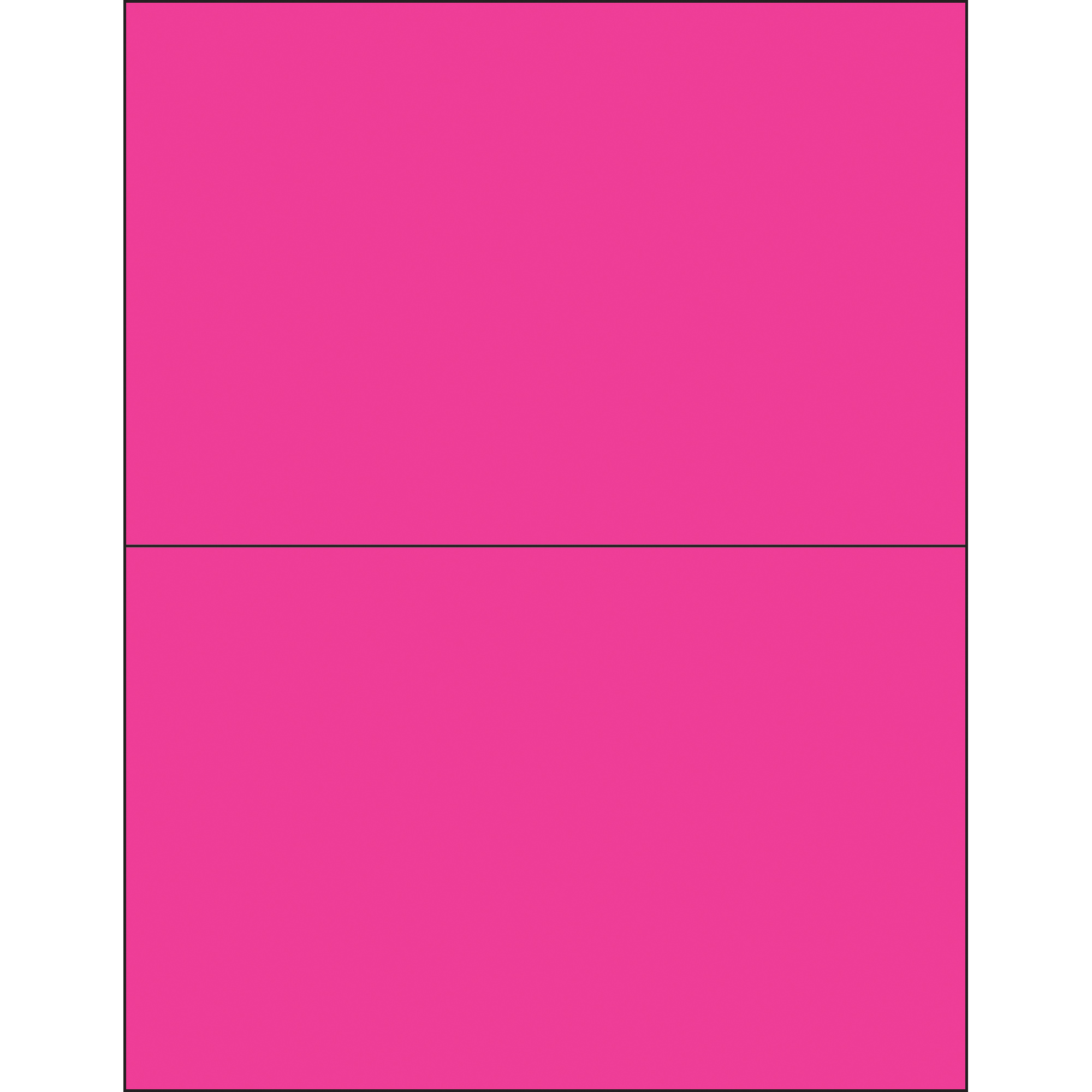 8 1/2 x 5 1/2" Fluorescent Pink Rectangle Laser Labels