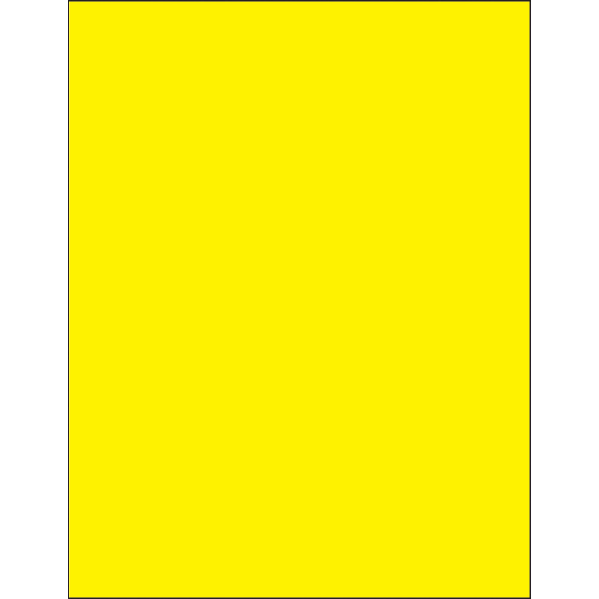8 1/2 x 11" Fluorescent Yellow Removable Rectangle Laser Labels