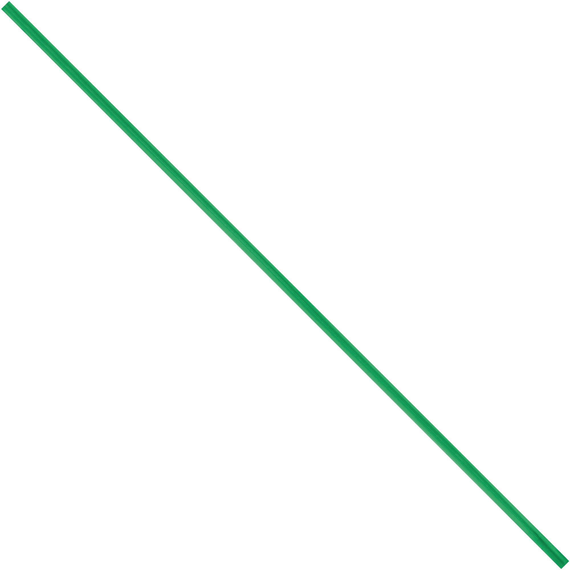 6 x 5/32" Green Plastic Twist Ties